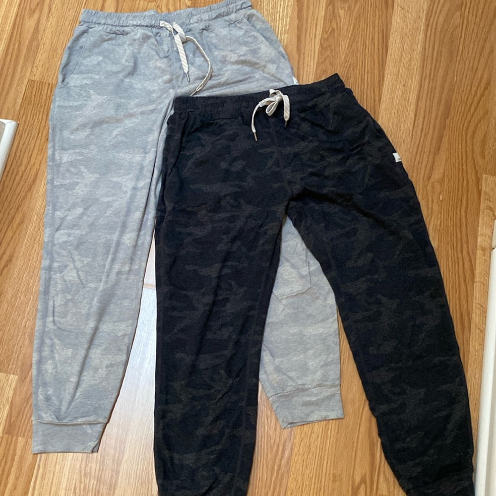 Vuori Black and light gray Camo Performance Jogger‎ Pants, both in size XS, used